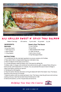 RECIPE CARD for Grilled Sweet n Spicy Thai Salmon